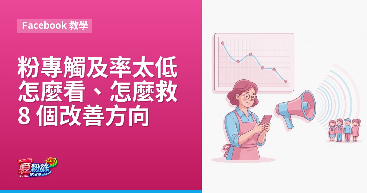 粉專觸及低怎麼辦？觸及率怎麼看、變低原因與 8 個改善方向